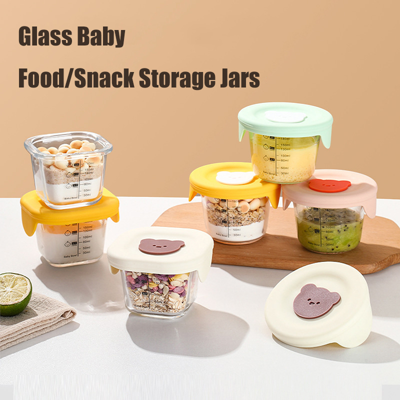 Baby Food Options - 180ml Glass Baby Food Storage Jars