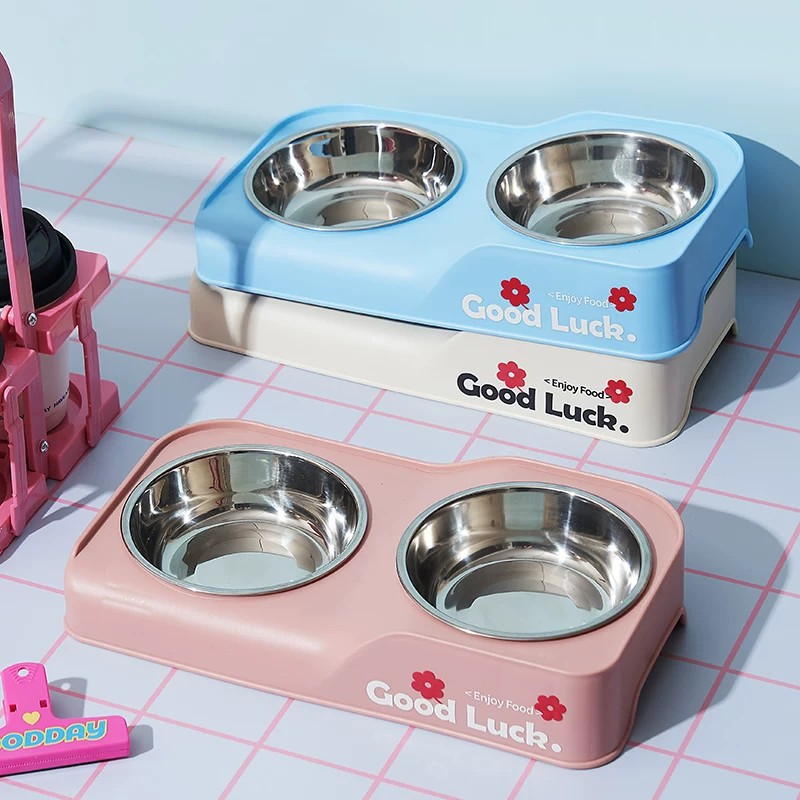 Stainless Steel Double-Bowl El - đánh giá và giá Baby Food Cat