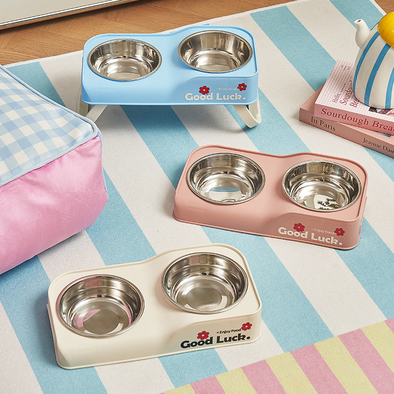 Stainless Steel Double-Bowl El - đánh giá và giá Baby Food Cat