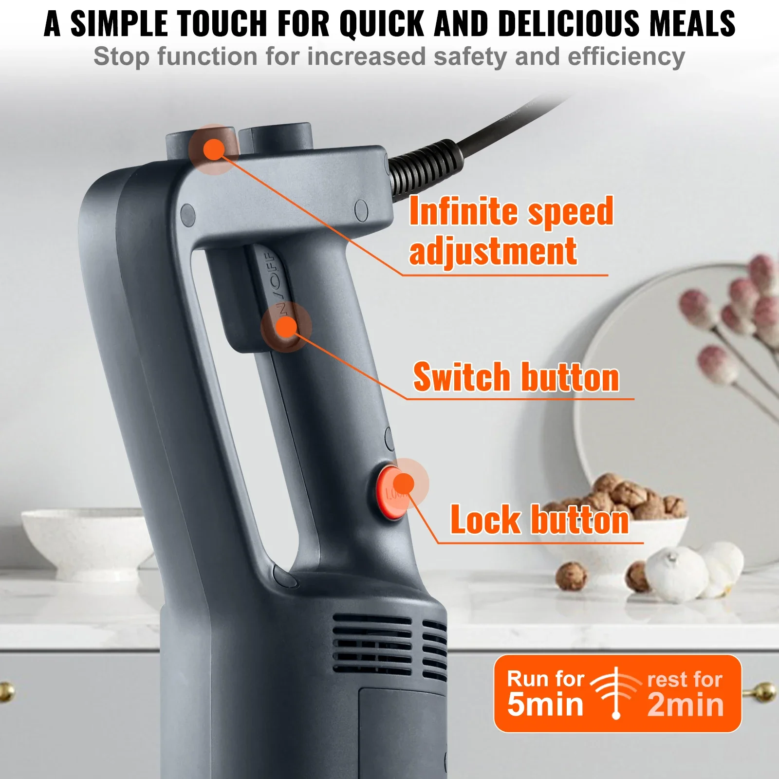 %a Commercial Immersion Blende - đánh giá và giá Baby Food Hand Blender