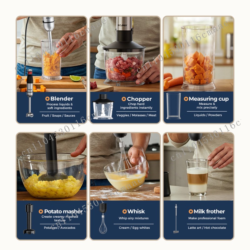 6-in-1  1200W Powerful Hand Bl - đánh giá và giá Baby Food Hand Blender
