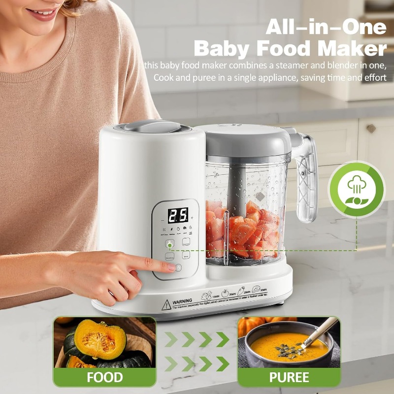 Baby Food Maker Steamer Blende - đánh giá và giá Baby Food Quantity