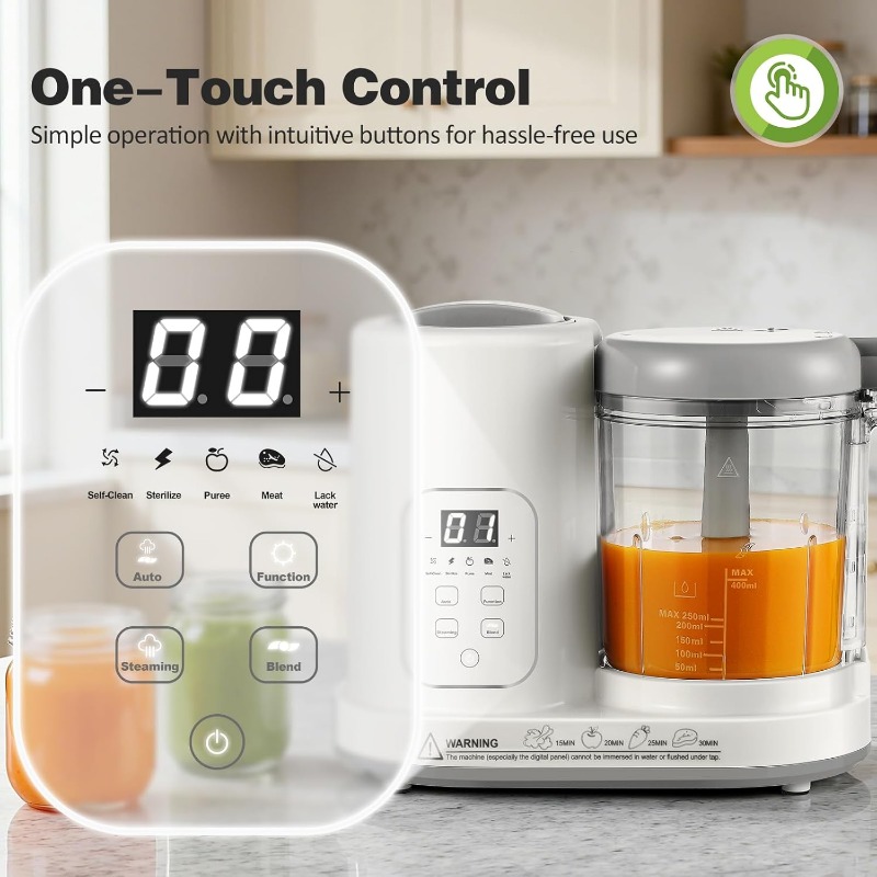Baby Food Maker Steamer Blende - đánh giá và giá Baby Food Quantity