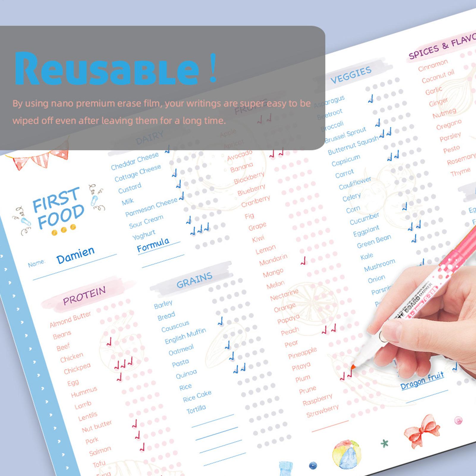 First Foods Chart Magnetic Bab - đánh giá và giá Baby Food Tracker